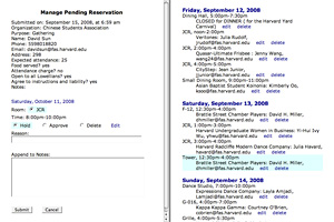 Lowell House Room Reservations screenshot